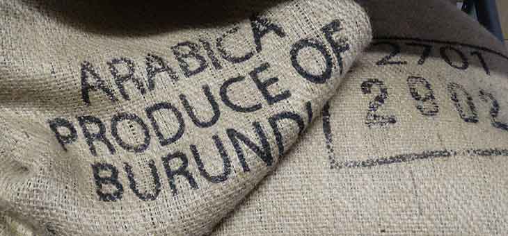 sack of burundi coffee beans