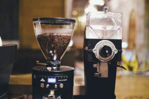 coffee-beans-grinder-two-empty-full-beverage